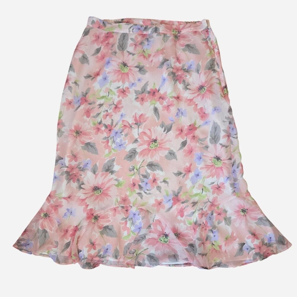 Alfred Dunner floral midi skirt